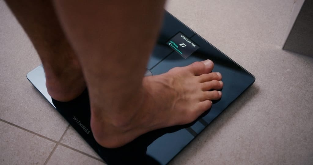 Withings Body Comp viser fysisk alder på skjermen
