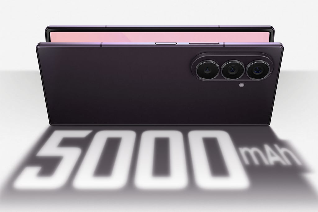 Grafikk av batteriet på 5000 mAh i Samsung Galaxy Z Fold8 Ultra