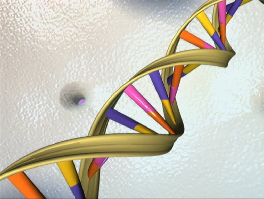 Illustrasjon av DNA-dobbeltspiral