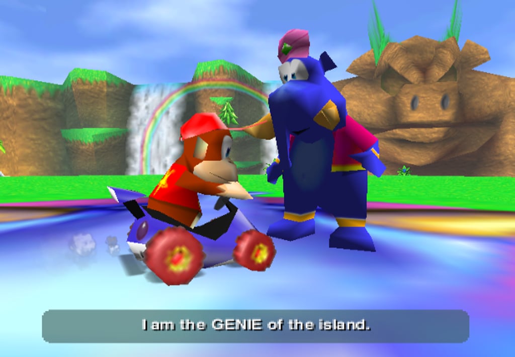 Skjermbilde av Diddy Kong Racing på Nintendo 64, emulert på PC