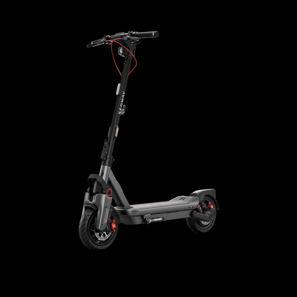 Segway MAX G3 Plus elsparkesykkel sett skrått forfra mot hvit bakgrunn