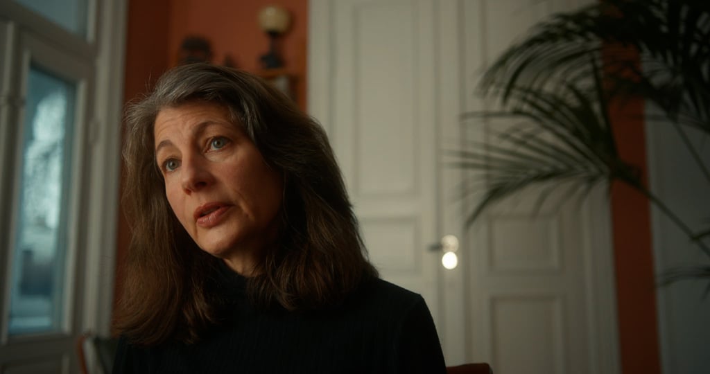 Charlotte Lunde i nærbilde under intervjuet