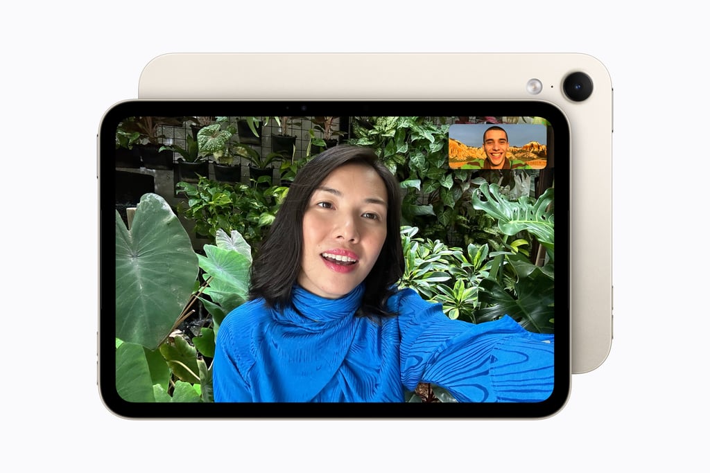 FaceTime-samtale på iPad mini holdt på tvers